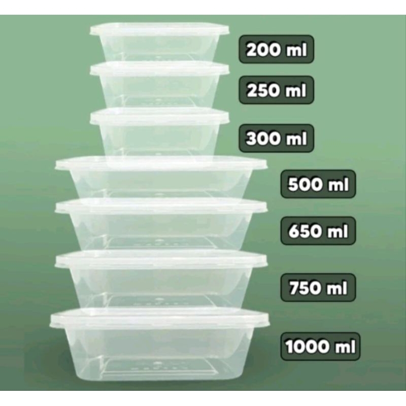Hss- FOOD CONTAINER Rectangular Lunch Box REC Available UK 500ML 650ML ...