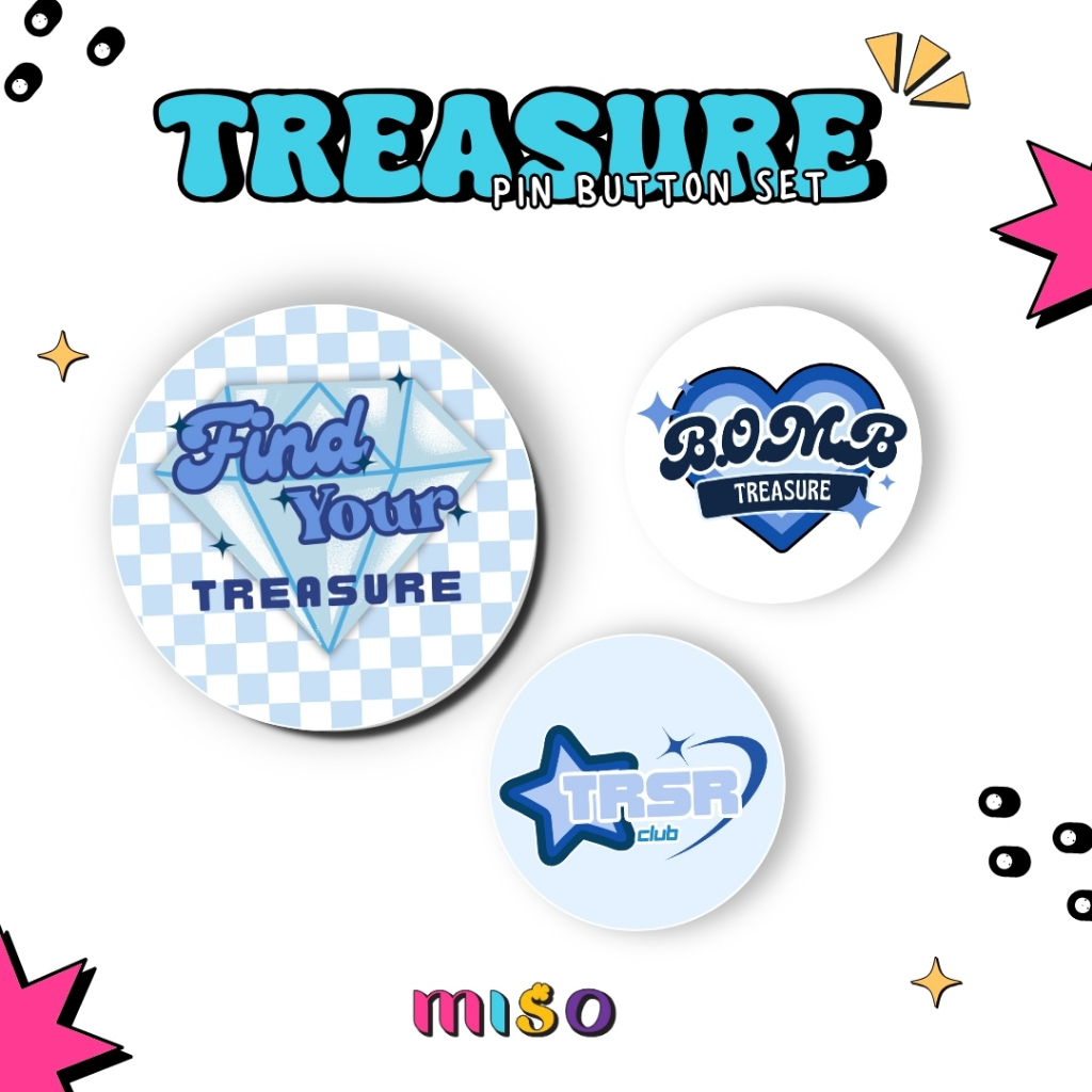 Treasure Pin Button Set / Treasure Pin Button Packs / Treasure Pin ...