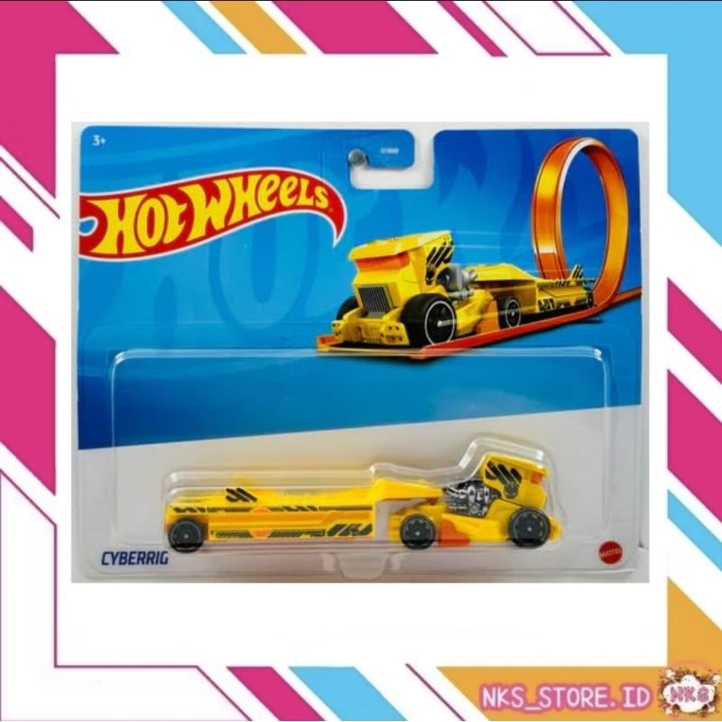 Hot Wheels Track Stars Cyberrig Yellow Hotwheels Kids Toy Racing Car