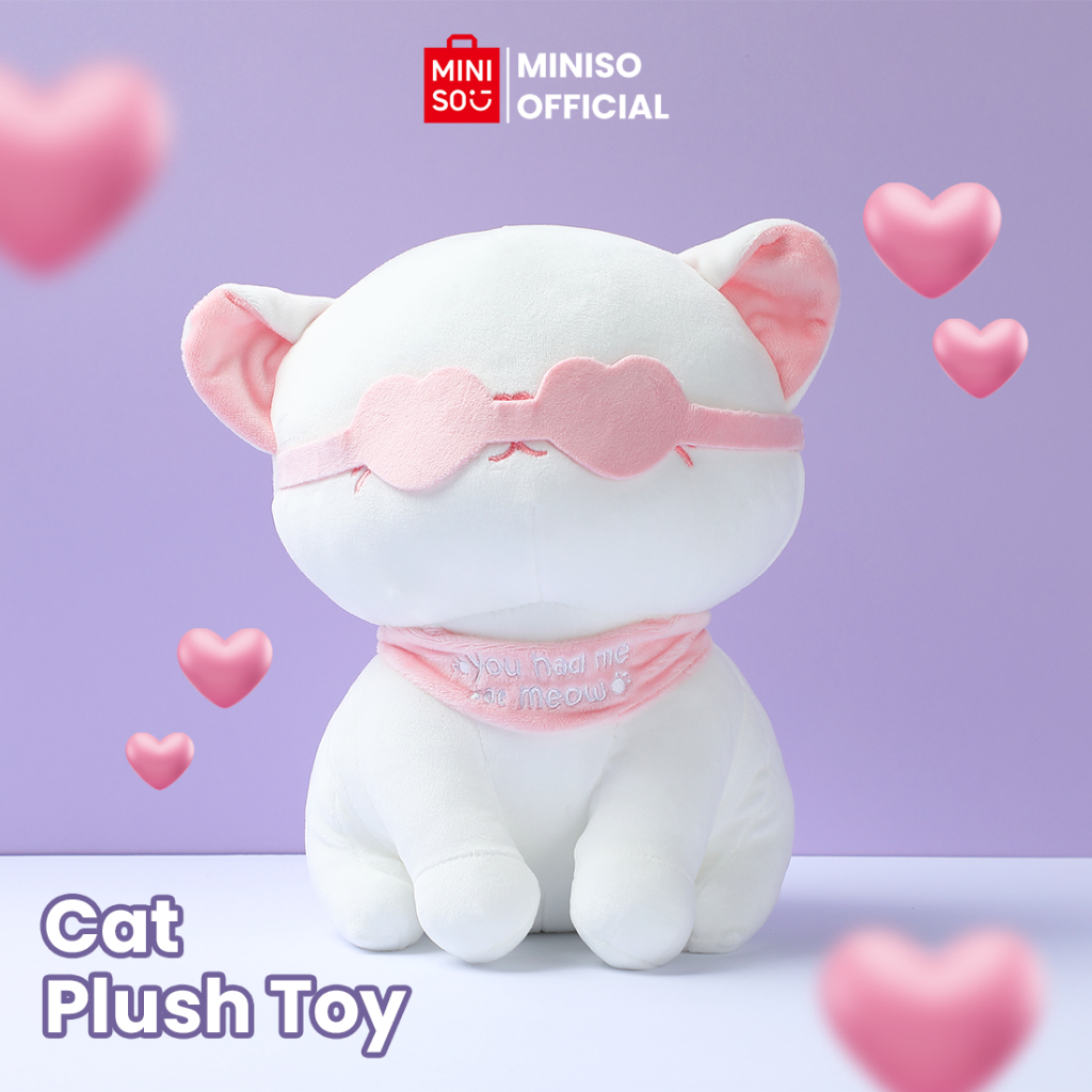 MATA Miniso TOYS Cute Stuffed Cat Soft Stuffed Cat Plush Toy With Blindfold Kids Gift Plush Toy Shopee Philippines