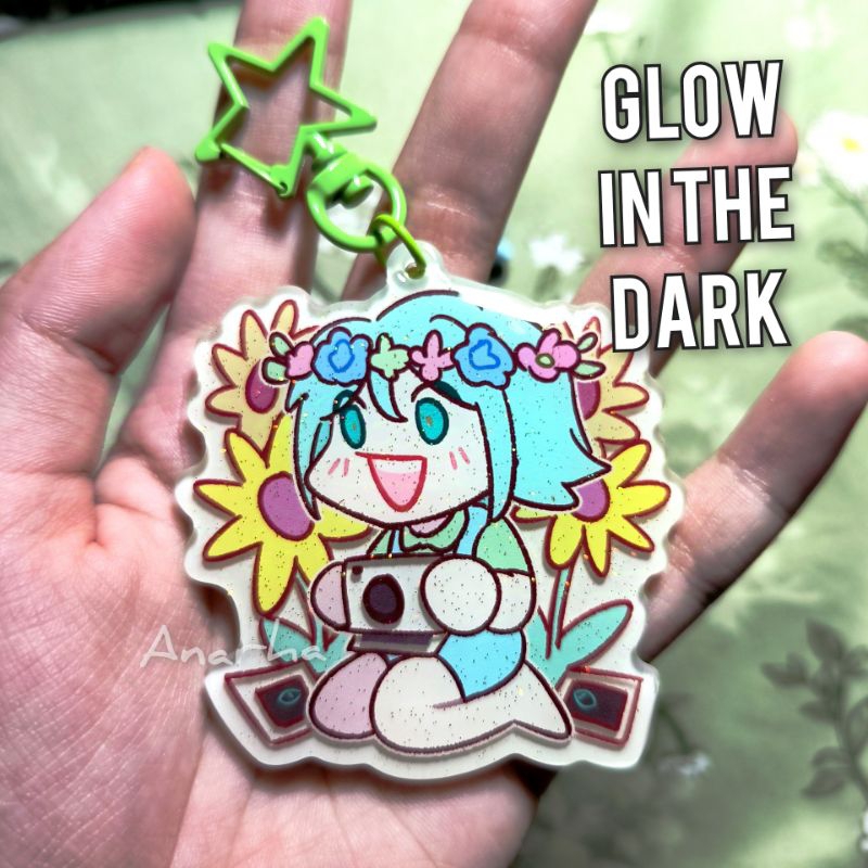 [Limited] Colllectible epoxy keychain glow in the dark Basil from Omori ...