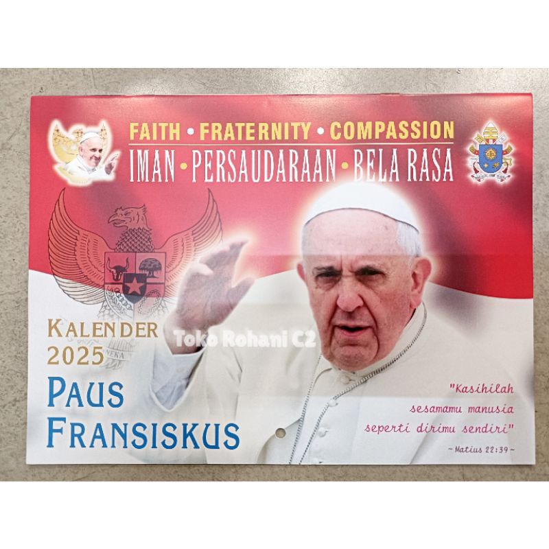 2025 Liturgical Calendar Pope Francis Nusatama Library Publisher - Pope ...