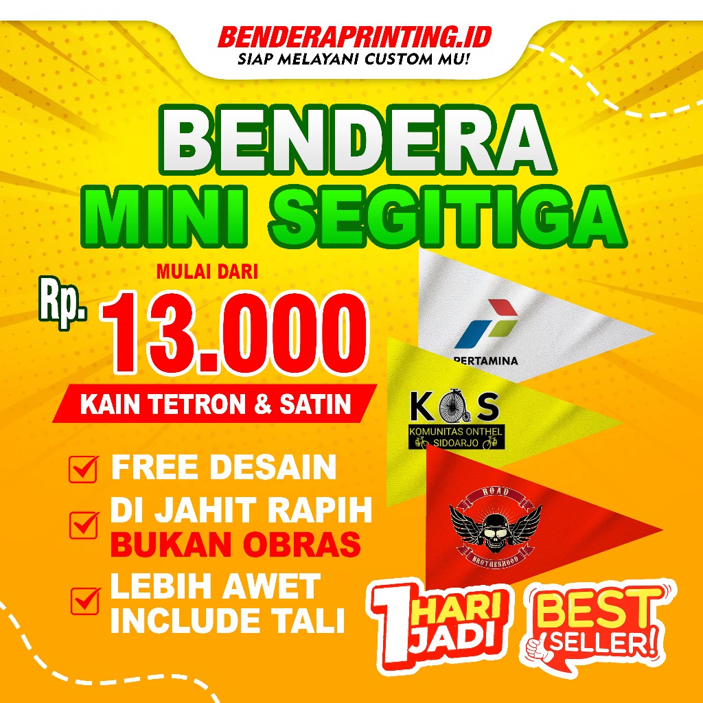 Custom Flag FULL PRINTING MINI Triangle 2-3 Days | Shopee Philippines