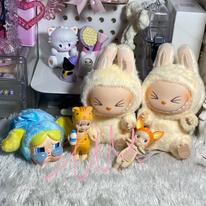 Labubu have a seat cry baby ppg plush hippers sonny angel catlife ...