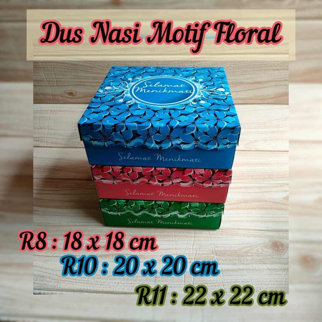 Colorful Flower Motif Rice Box / Color Floral Motif Rice Box PER 10 PCS ...