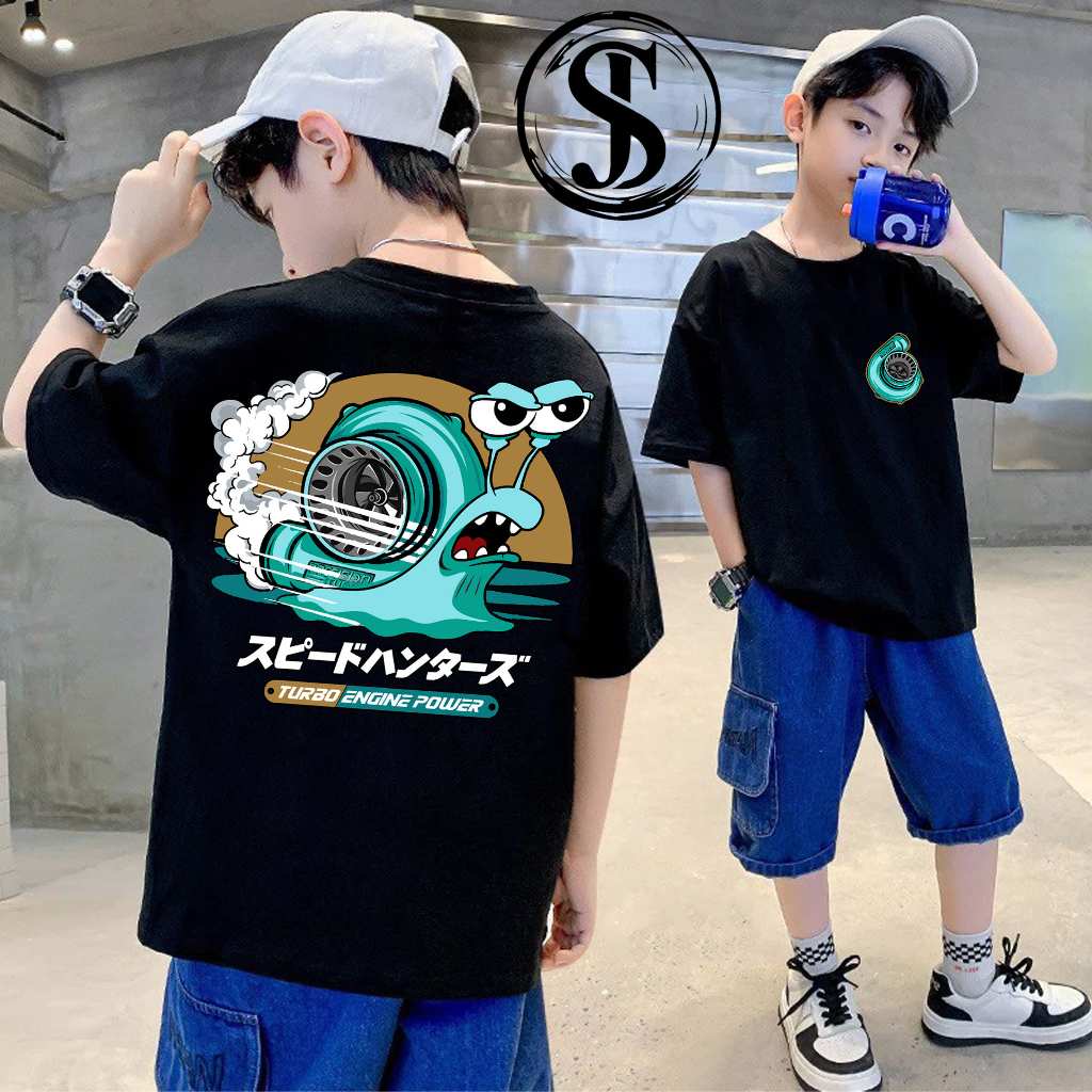 Children's T-SHIRT JDM TURBO SNAIL GARRY AUTOMOTIVE SQUID LAND ENGINE ...