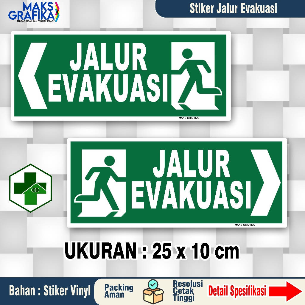 ARROW DIRECTION EVACUATION ROUTE STICKER | Shopee Philippines