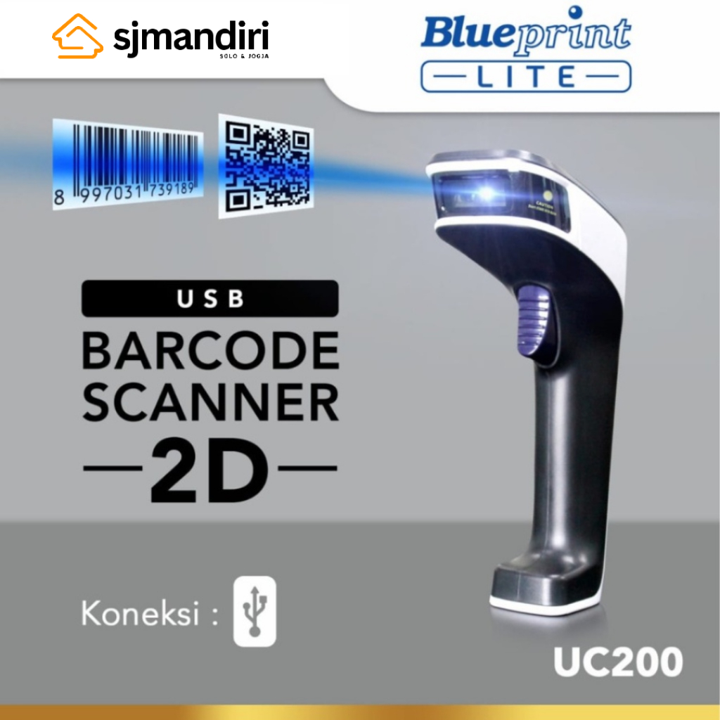 Blueprint UC200 Barcode Scanner QR Code Scaner Infrared CCD 2D USB ...