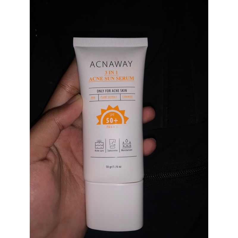 Anaway sunscreen spf 50 pa+++ ORGINAL acne sun serum preloved | Shopee ...