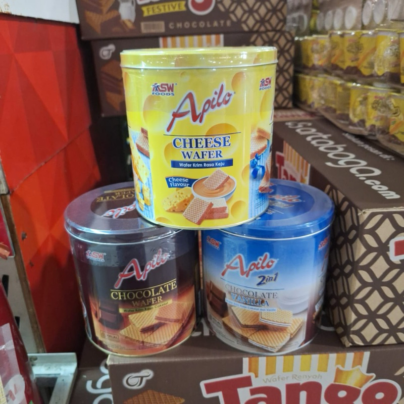 Apilo wafer 290gram can of various flavors | Shopee Philippines