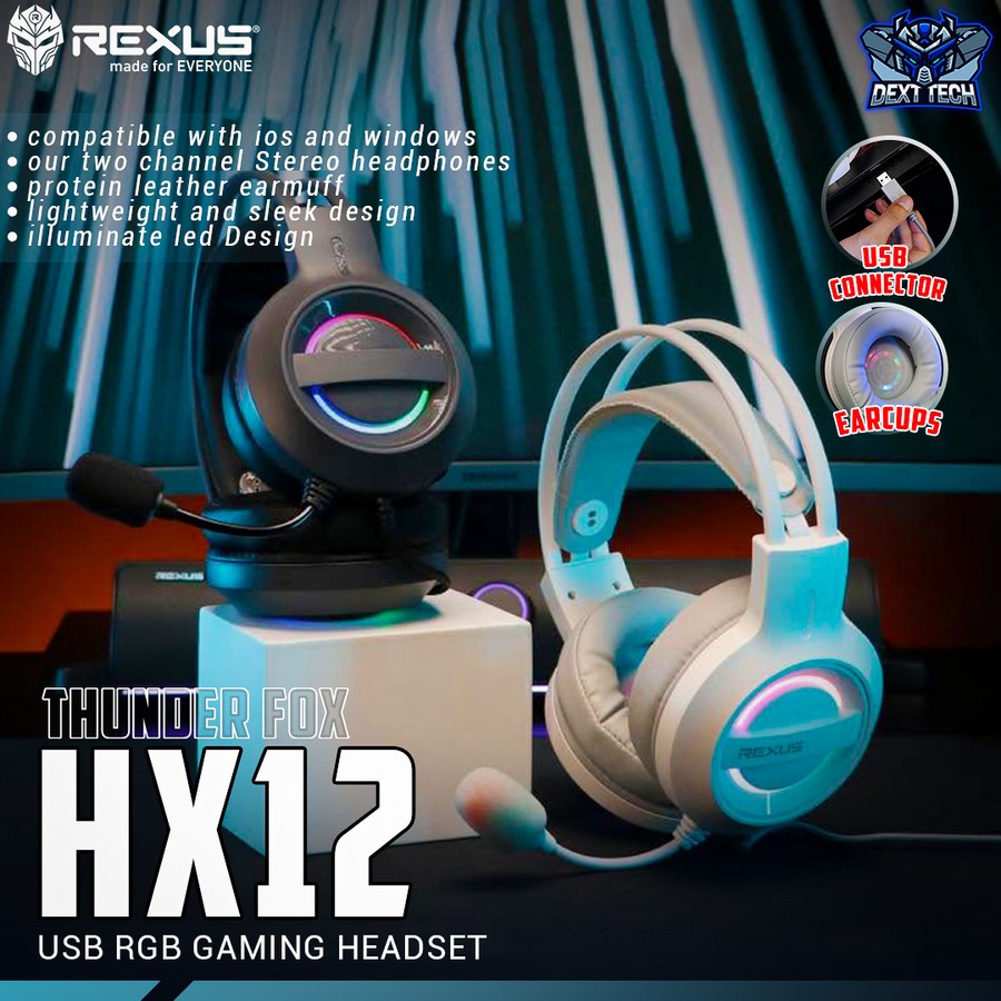 Rexus Thundervox HX12 USB RGB Gaming Headset | Shopee Philippines