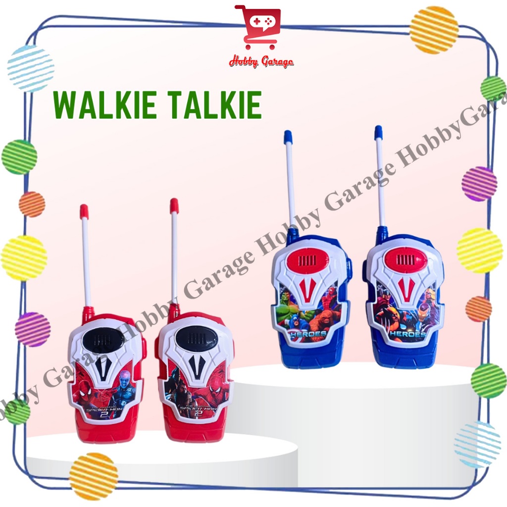 Toy HT walkie talkie handy talky Superhero Kids | Shopee Philippines