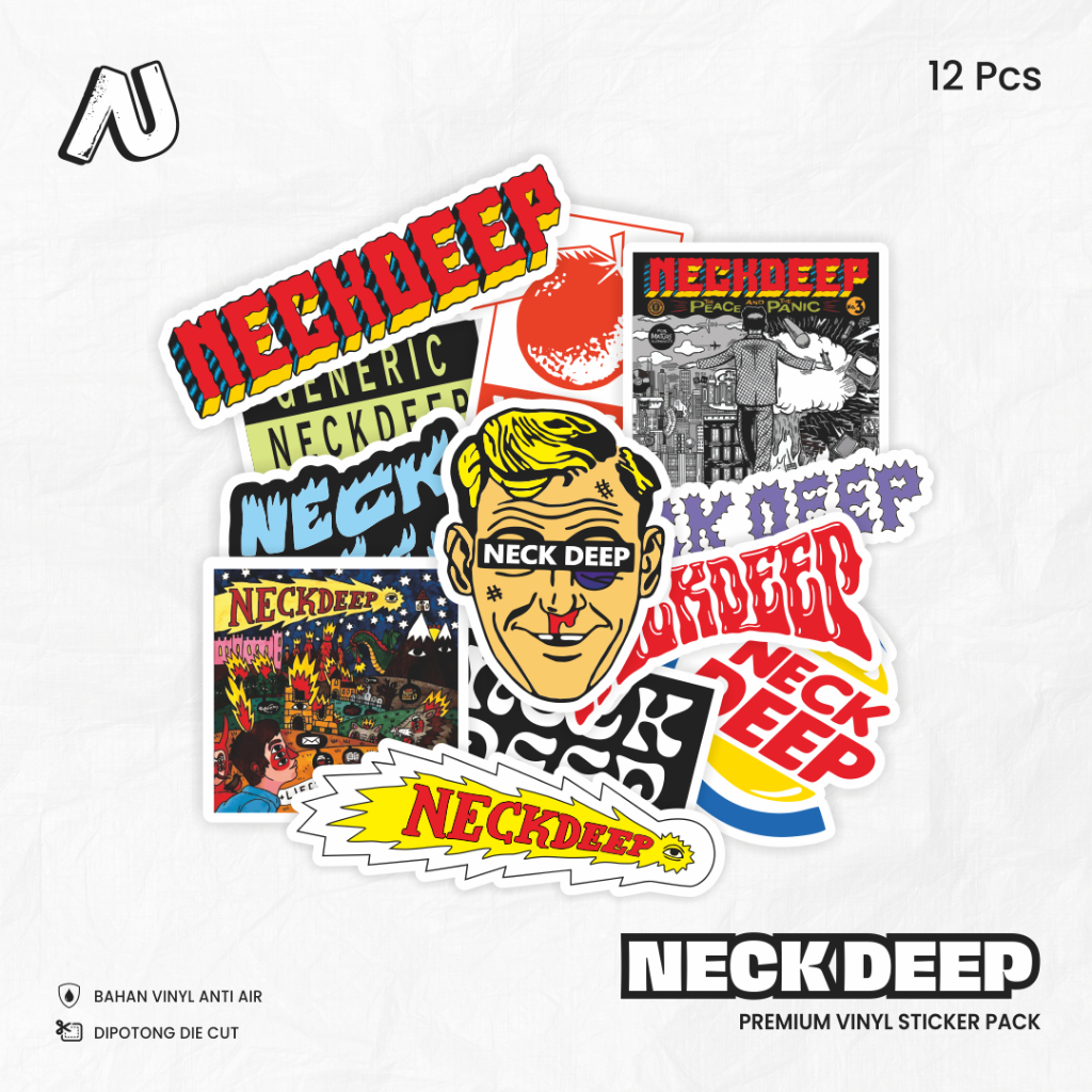 Sticker Pack Band Neck Deep Pop Punk Vinyl Waterproof Sticker Laptop HP ...