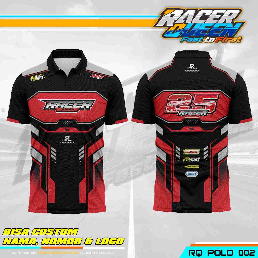 FREE CUSTOM PREMIUM POLO COLLAR JERSEY FULLPRINT RACING SUPERMOTO, MX ...