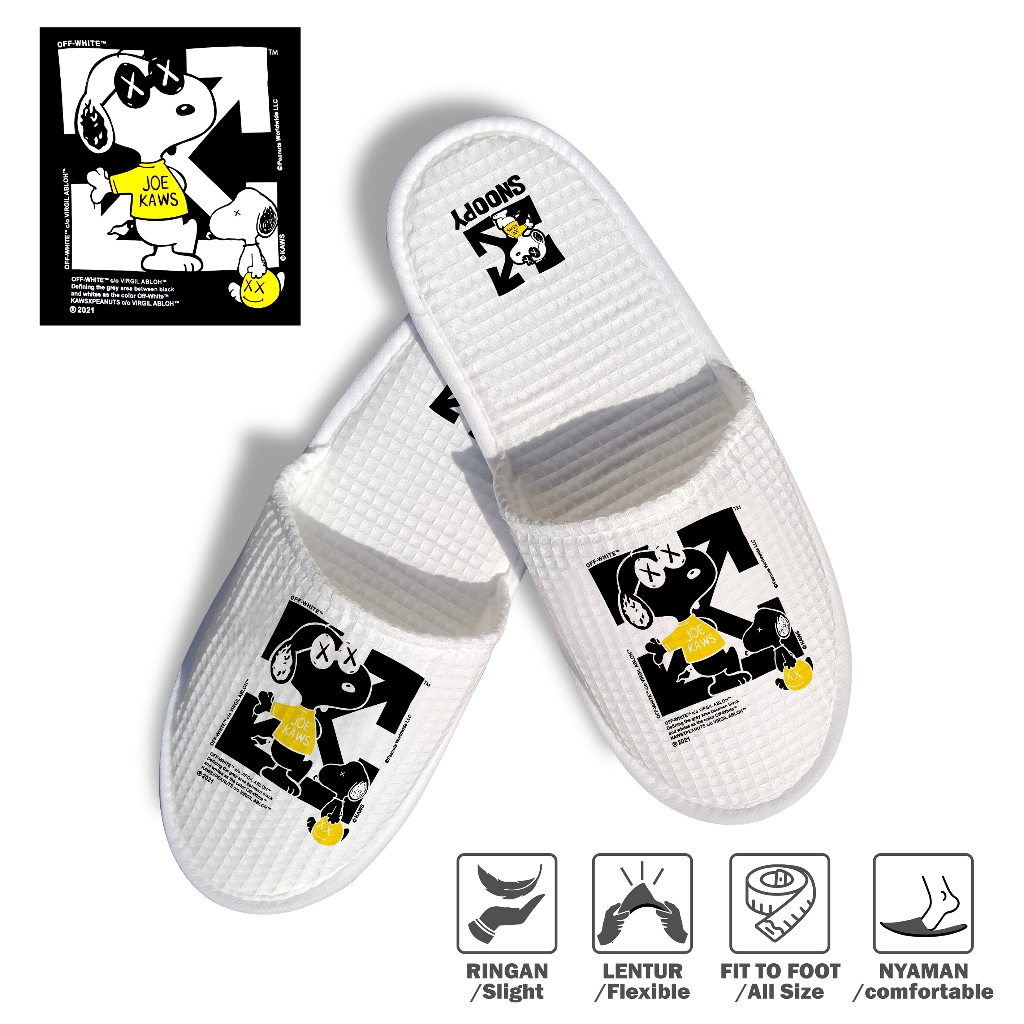 Snoopy X Waffle Pattern/ House Slippers | Shopee Philippines