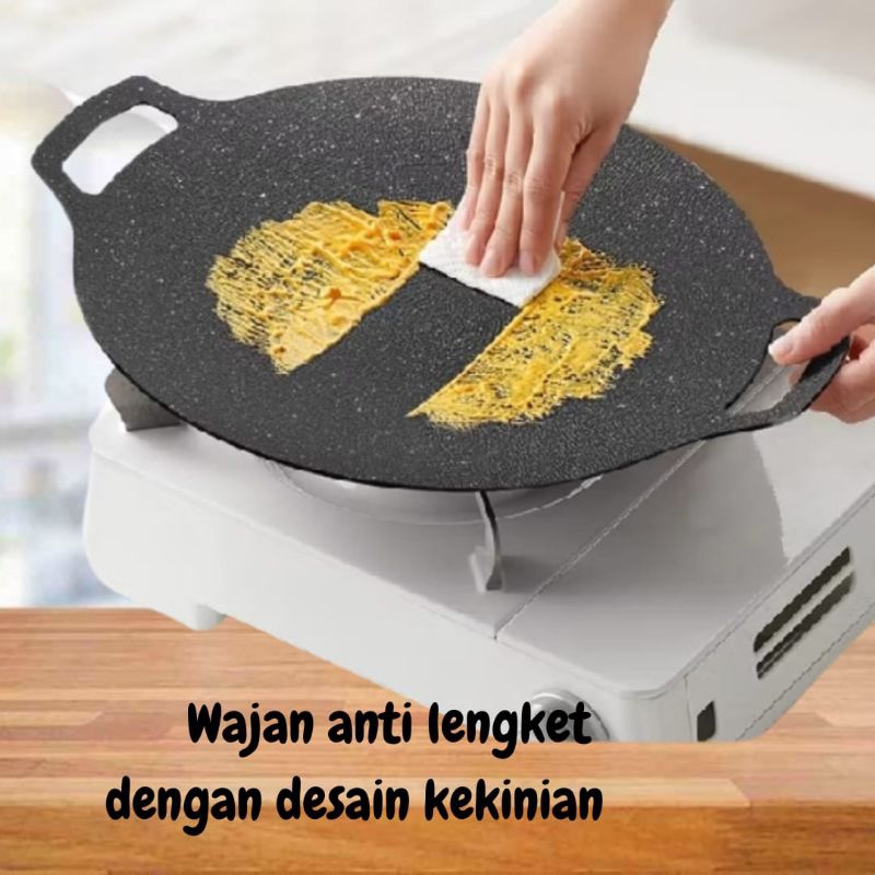 Non-stick Induction Conduction Pan Jumbo Grill Iron Pan BBQ Koreq ...
