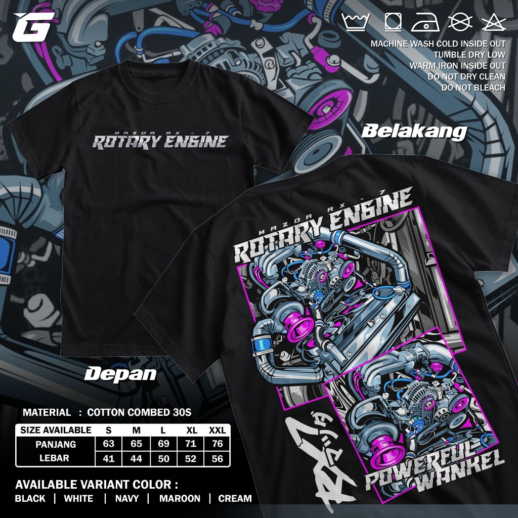T-Shirt Débardeur MAZDA RX8 JDM - Noir - Wankel Rotary - Fruit Of The Loom (Neuf Avec étiquette)