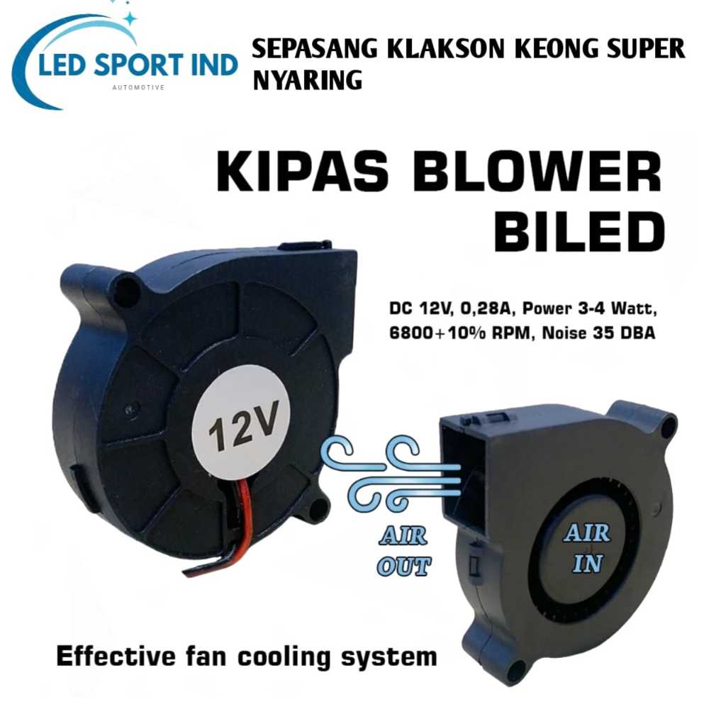 Mini Blower Fan Conch Fan DC 5-12V Brushless Wind Cooling Turbo Cooler ...