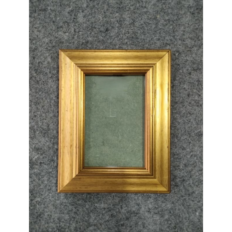 KAYU Photo Frame / Gold Wooden Frame Profile 4R (10x15cm) | Shopee ...