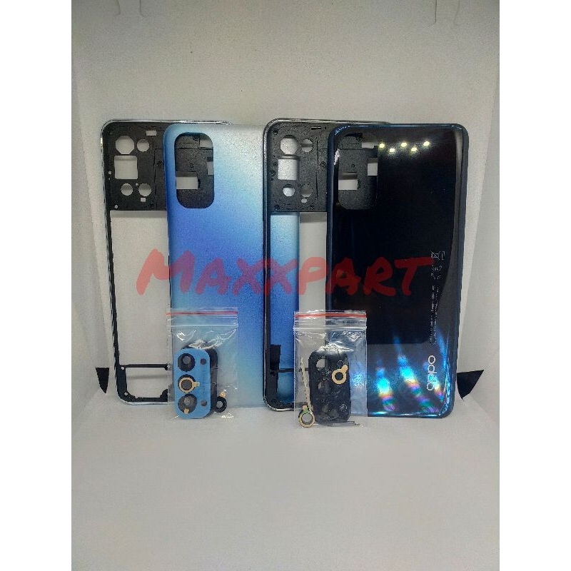 HOUSING/CASING FULLSET BACKDOOR + SIDE BAZZEL FRAME OPPO RENO 4 4G ...