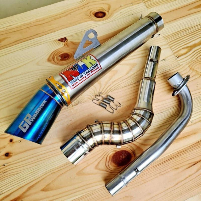High mount full system Nlk Canister 51mm Open pipe Elbow Xrm 125 Wave ...