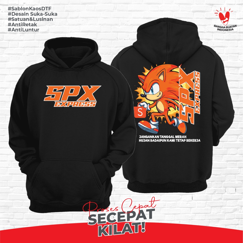 Sweater Hoodie Men Cool SPX XPRESS SONIC SPEED Premium Thicker Smooth ...
