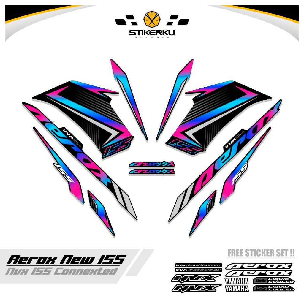 Sticker AEROX 155 NEW/MTF 8/STRIPING AEROX CONNECTED/STICKER CONECTED ...