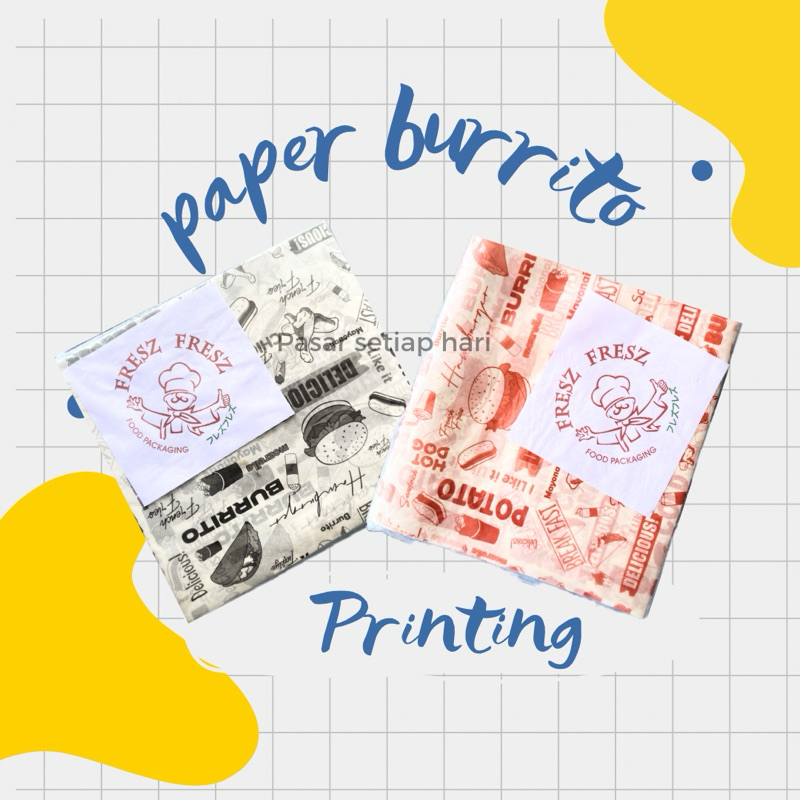 Contents Of 100 paper Burgers/Burger Wrappers/burrito | Shopee Philippines
