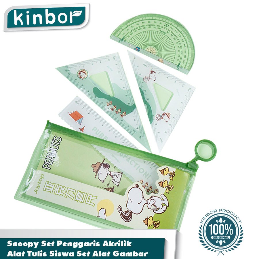 4 in 1 Snoopy Plastic Ruler Set/ Cute Ruler Set/ School Stationery ...