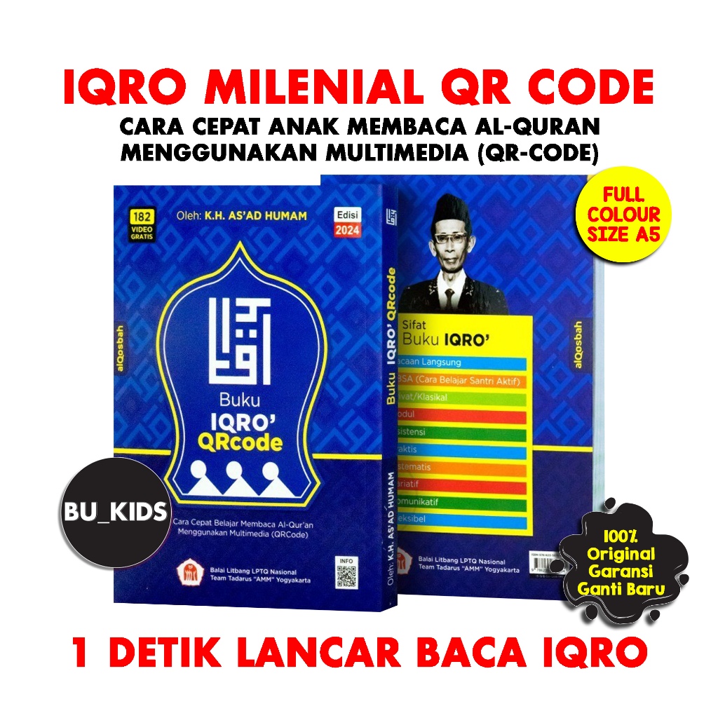 Iqro Millennial QR Code Book 2024 Edition How to Quickly Read the Koran ...