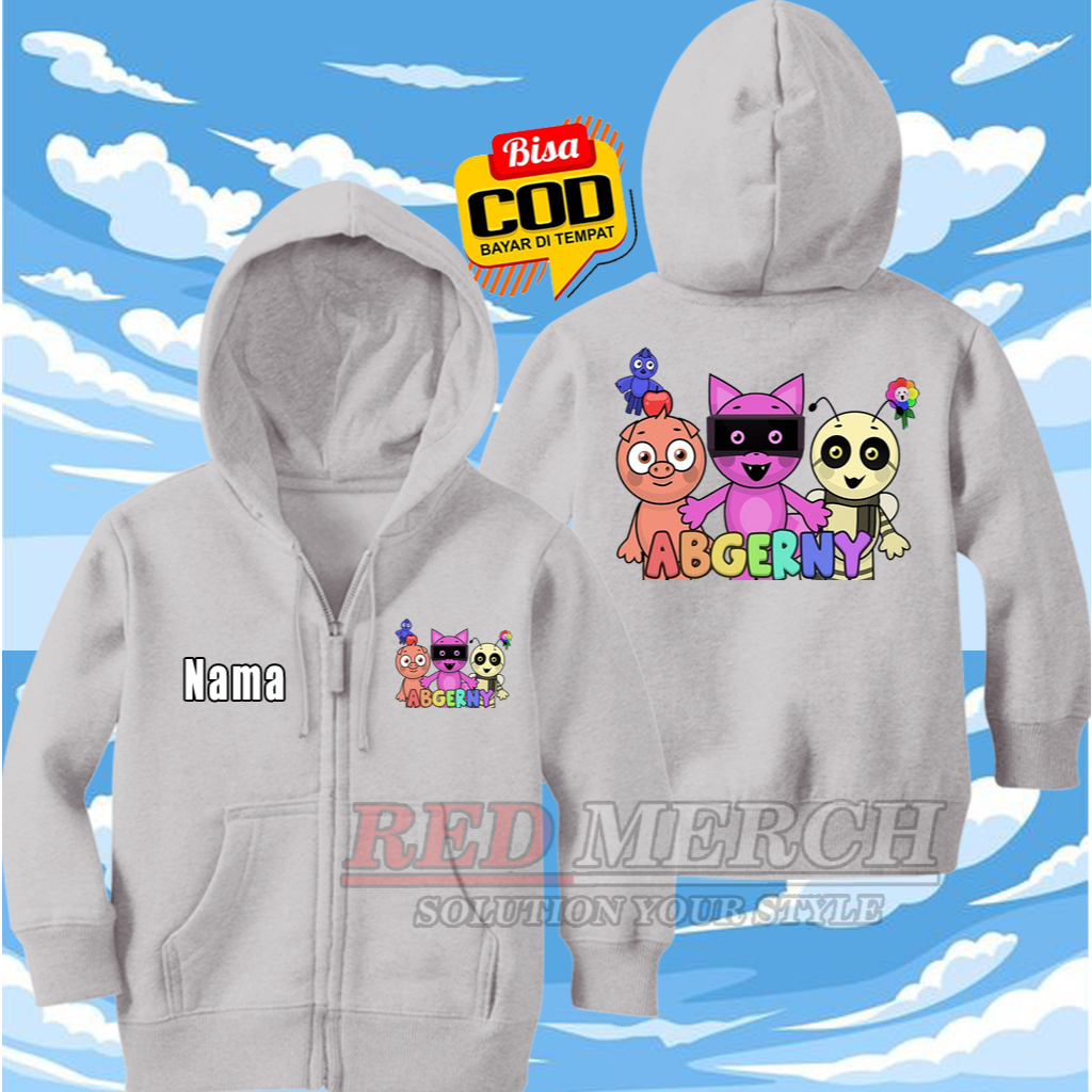 Children's JACKET ZIPPEER INCREDIBOX HOODIE ABGERNY SPRUNKI FREE NAME ...