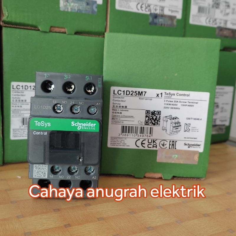 thumbnail image 2 of Schneider Telemecanique LC1D25M7C Contactor – 220VAC PLC NEW 2 of 3