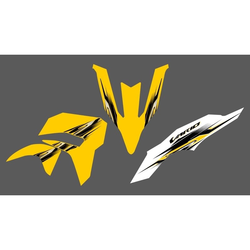 Transparent sticker striping vario led new gen 2 125 monochrome v2 ...
