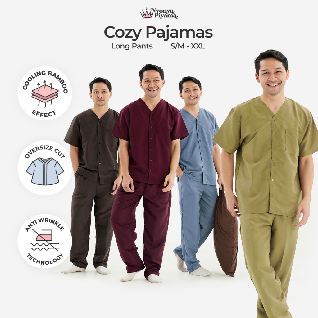 [BEST SELLER] Nyonya Pajamas Oversized Cozy Pajamas Poly Bamboo Men's ...