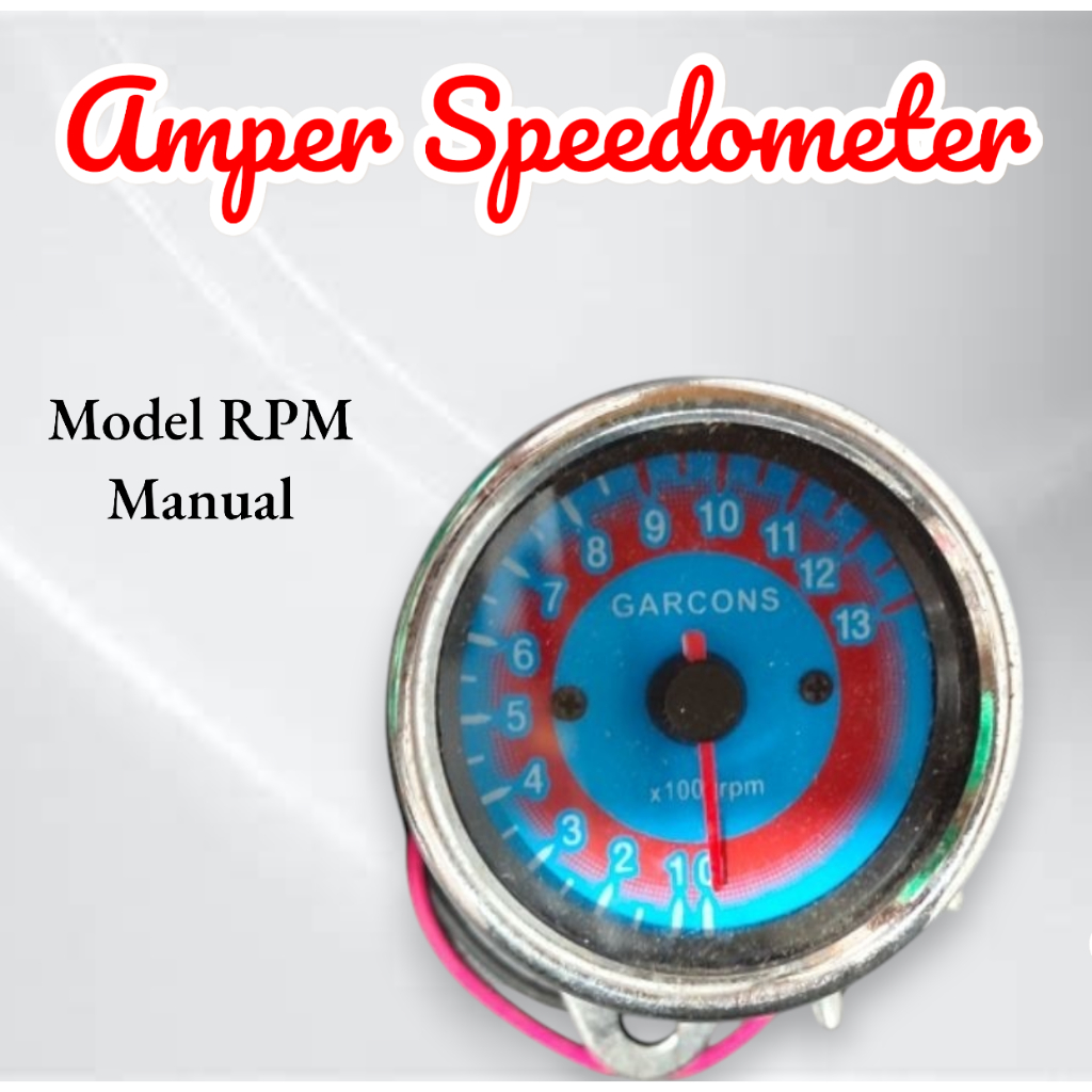 RPM Speedometer / Speed Motor Analog Amper Bulat Manual | Shopee ...