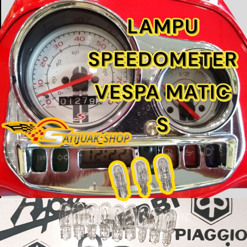 Vespa MATIC S SPEEDOMETER LAMP (STANDARD MASSAGE) | Shopee Philippines