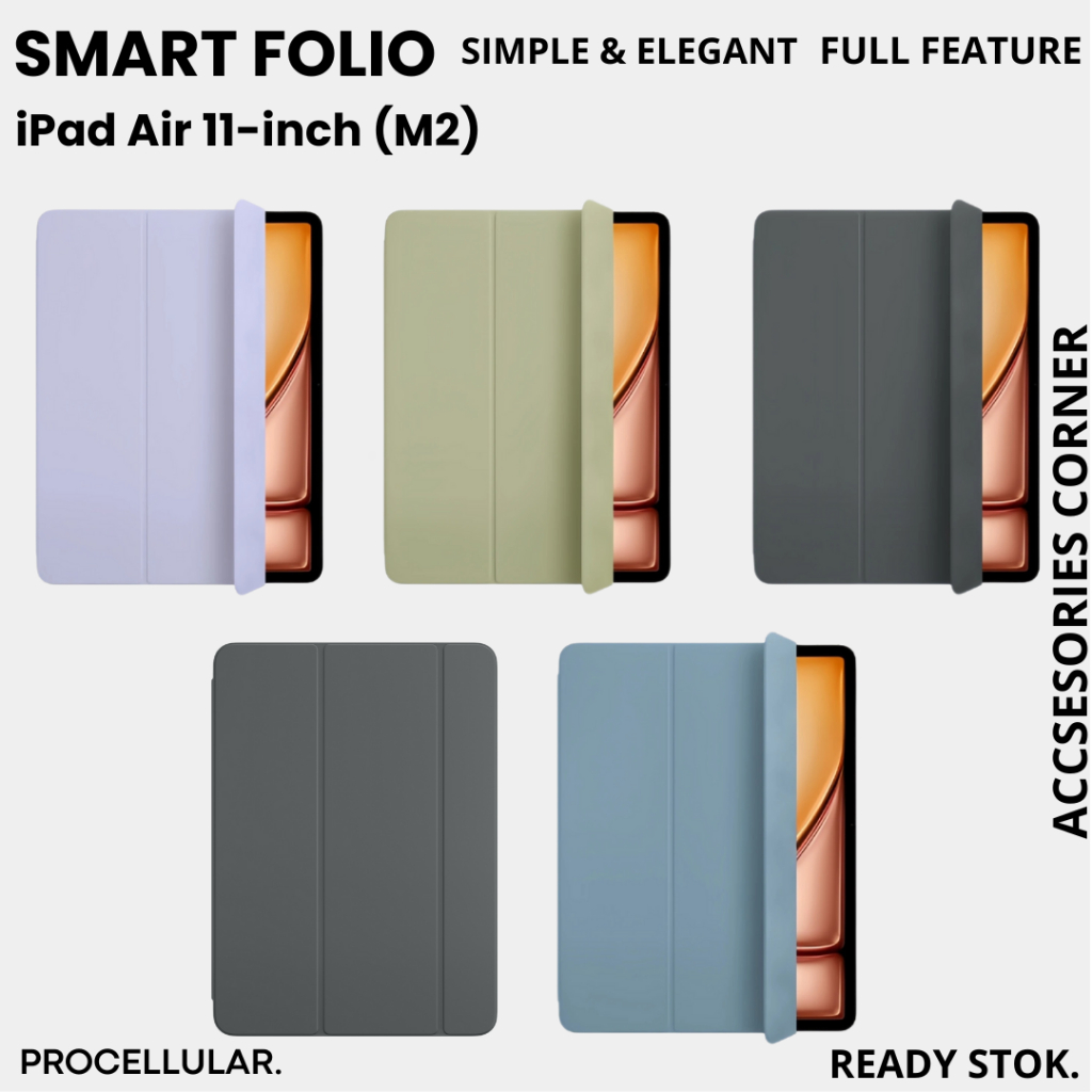 Smart Folio Cover iPad Air 11 2024 Casing Slim Case Shopee