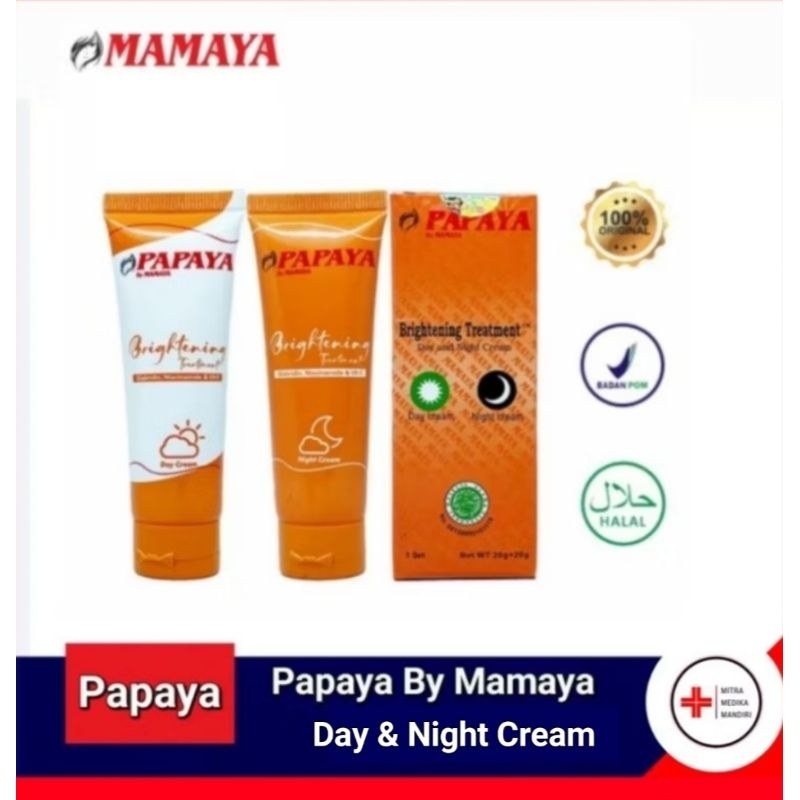 Papaya By Mamaya Brightening Treatment DAY & Night Cream | Shopee ...