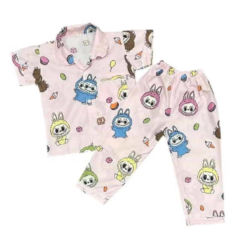 Labubu Girls' Pajamas Ages 1-10 Years Viral Labubu Character Girls ...
