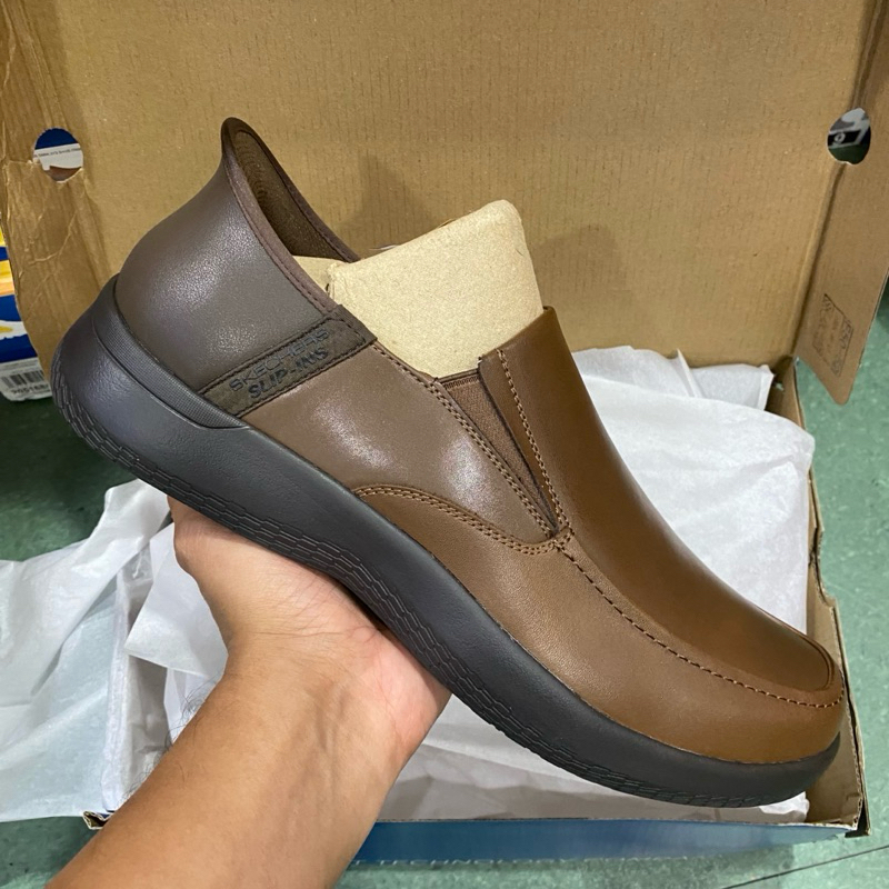 Skechers slip ins aldama cognac men 205168/COG | Shopee Philippines