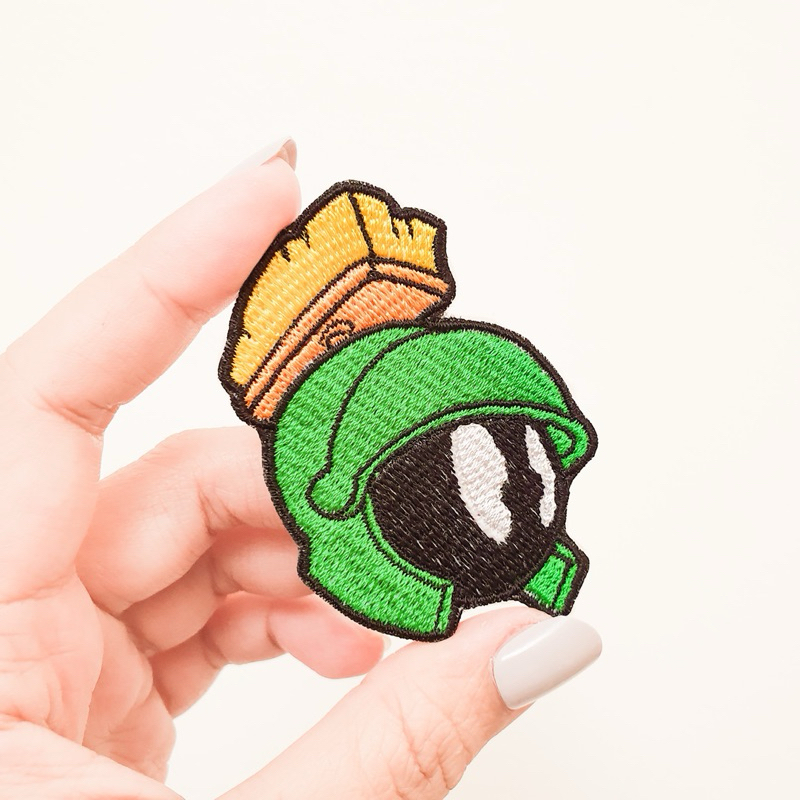 Marvin the Martian Cartoon Embroidered Iron on Sew on Patch Character