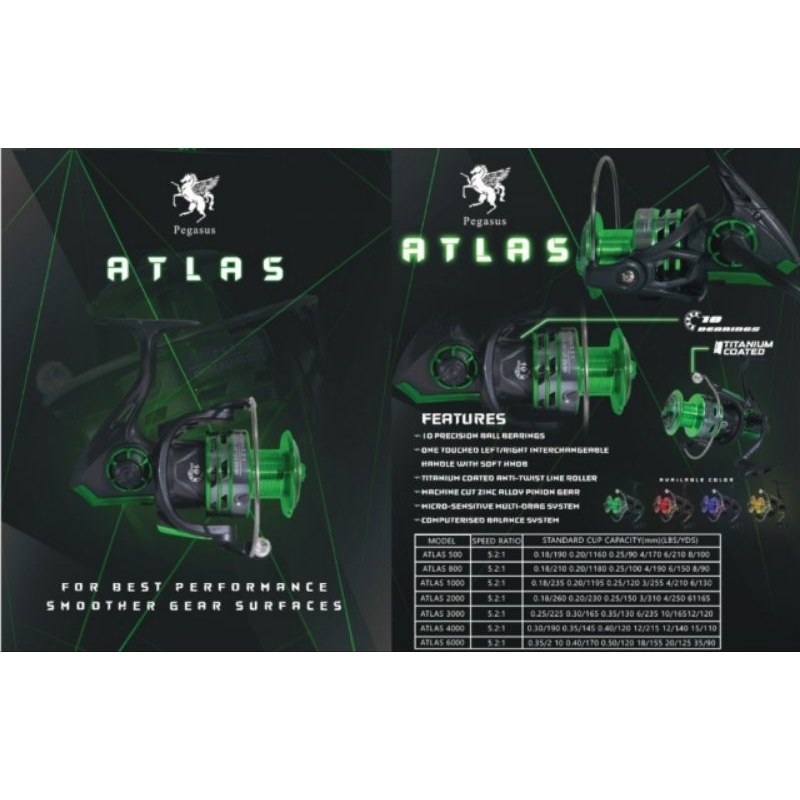 PEGASUS ATLAS SPINNING REEL | Shopee Philippines
