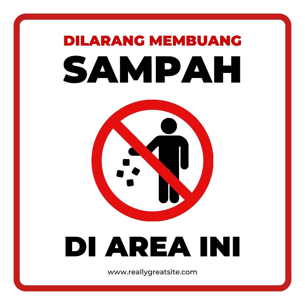 No Throwing Trash Sticker Here! / Do Not Litter! | Wingsprint | Shopee ...