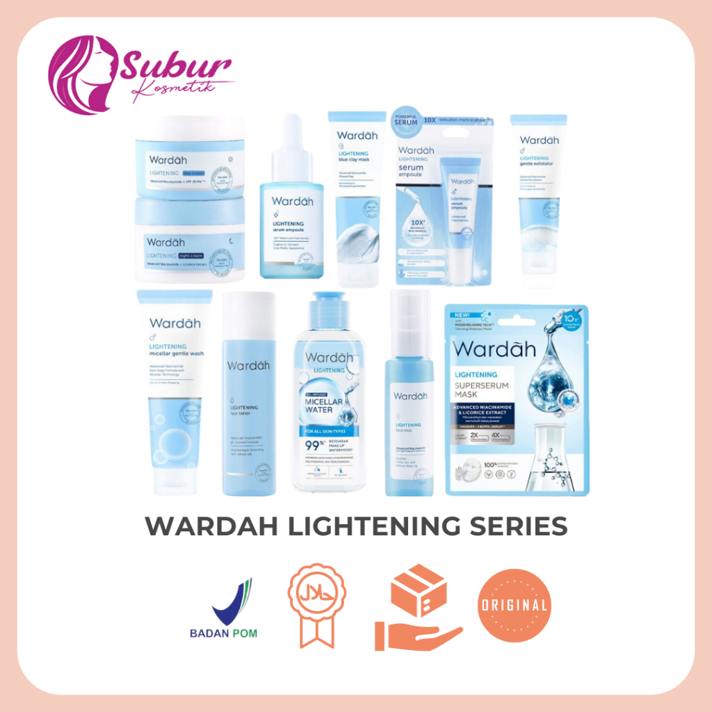 Wardah Lightening Series (Face Wash, Serum, Day Cream, Night Cream
