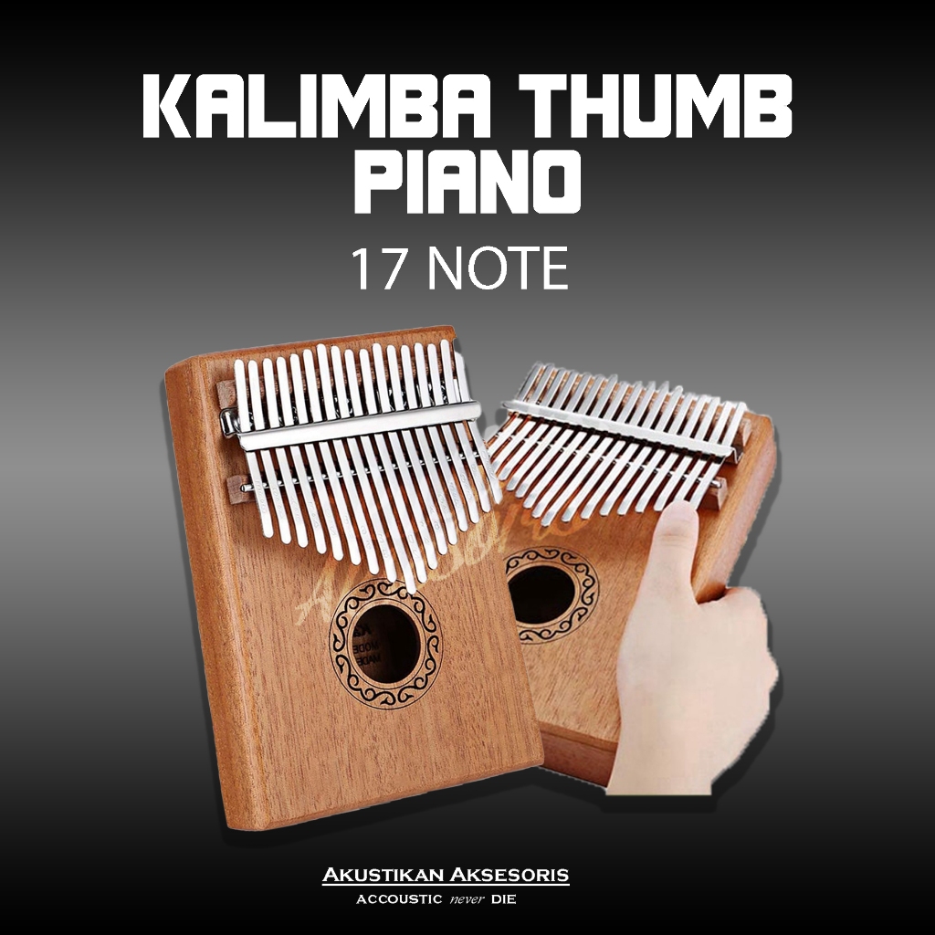 Kalimba Thumb Piano Musical Toys 17 Note Sound Afecto- W-17T - Wooden ...