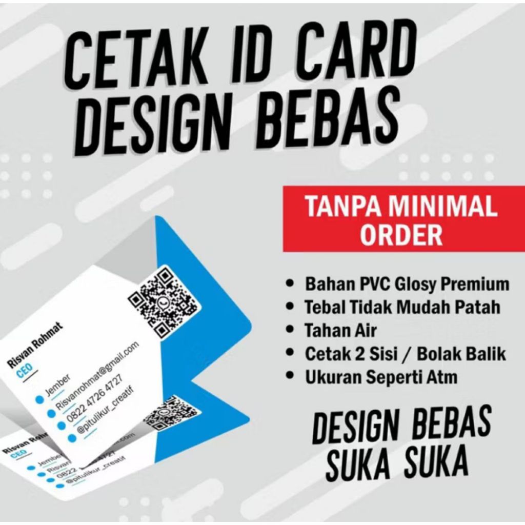 Print Id Cad PVC Custom Fastness | Shopee Philippines
