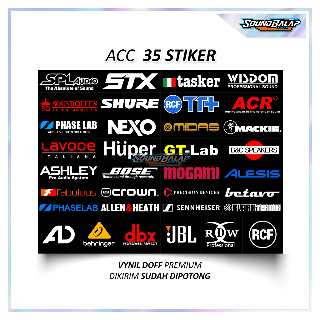 Sound SYSTEM Sticker Contents 35/24 Waterproof PREMIUM Vinyl Sticker