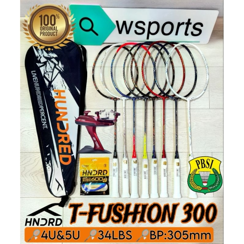 Hundred HNDRD T-FUSION 300 34LBS JAPAN T Badminton Racket ...