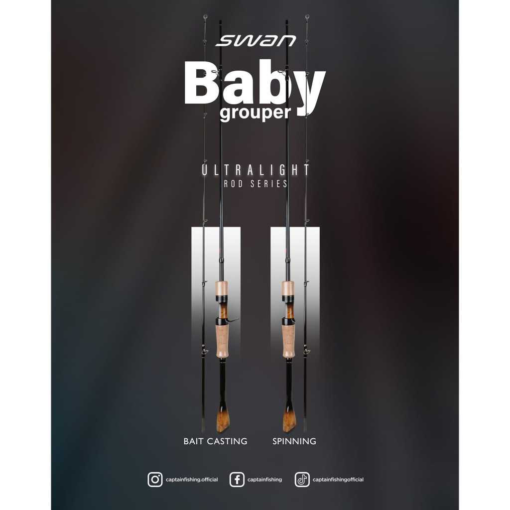 Rod SWAN BABY GROUPER UL SERIES SOLID CARBON | Shopee Philippines