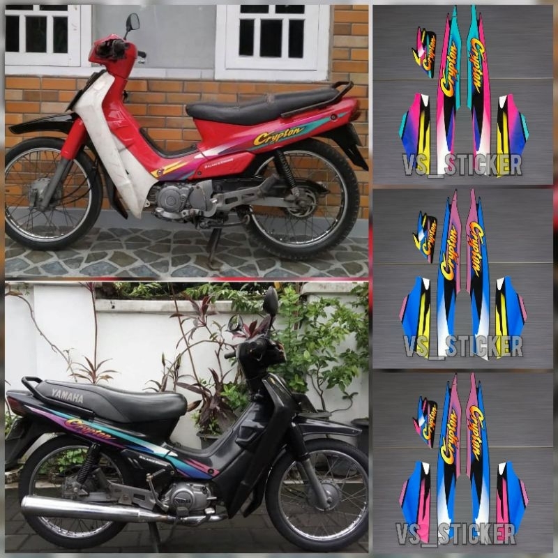 STICKER STRIPING LIST STANDARD BODY YAMAHA CRYPTON CRIPTON MOTORCYCLE ...